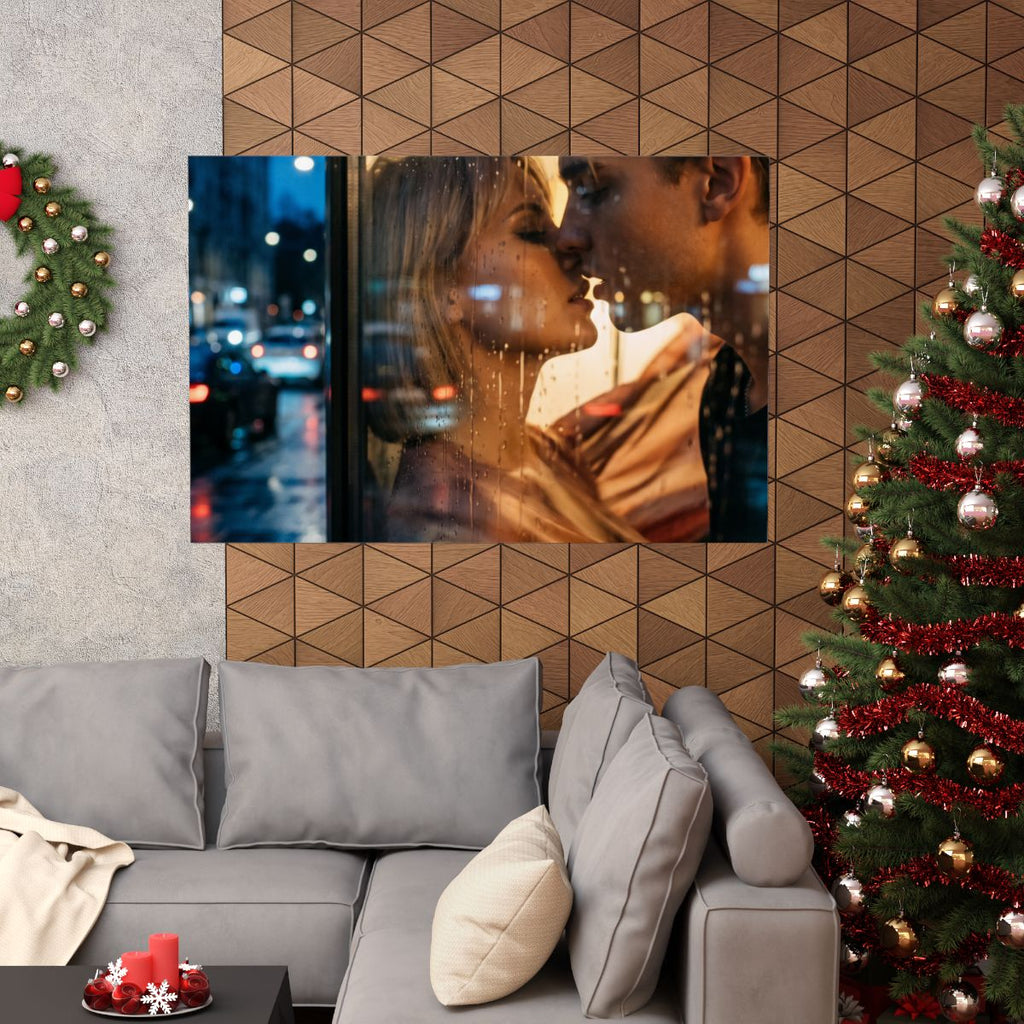 Matte Horizontal Posters - Rainy Night Romance - Cinematic...