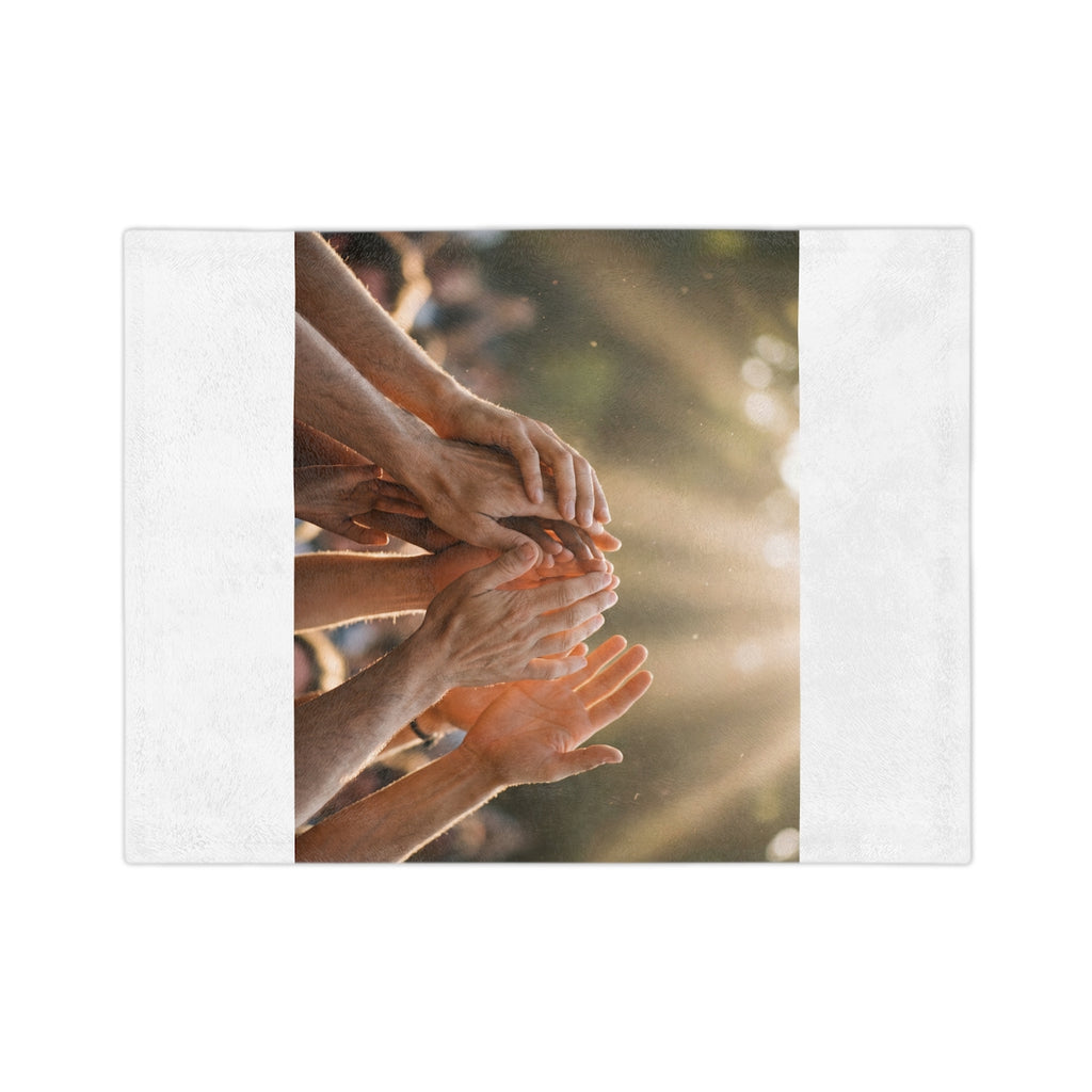 Velveteen Microfiber Blanket - Golden Rays of Unity Wall Art...