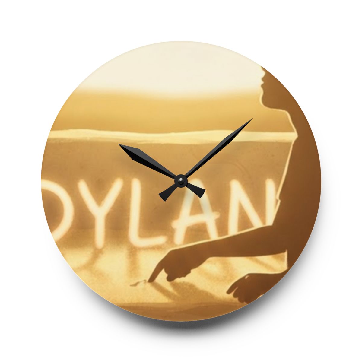 Acrylic Wall Clock - Luminous Golden Time | Echovira Gallery