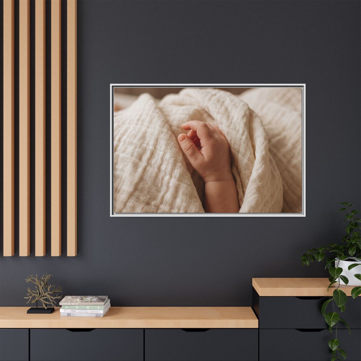 Framed Canvas - Soft Nursery Photography