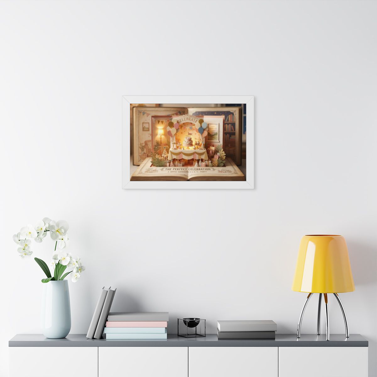 Framed Horizontal Poster - Storybook World — White (14×11......