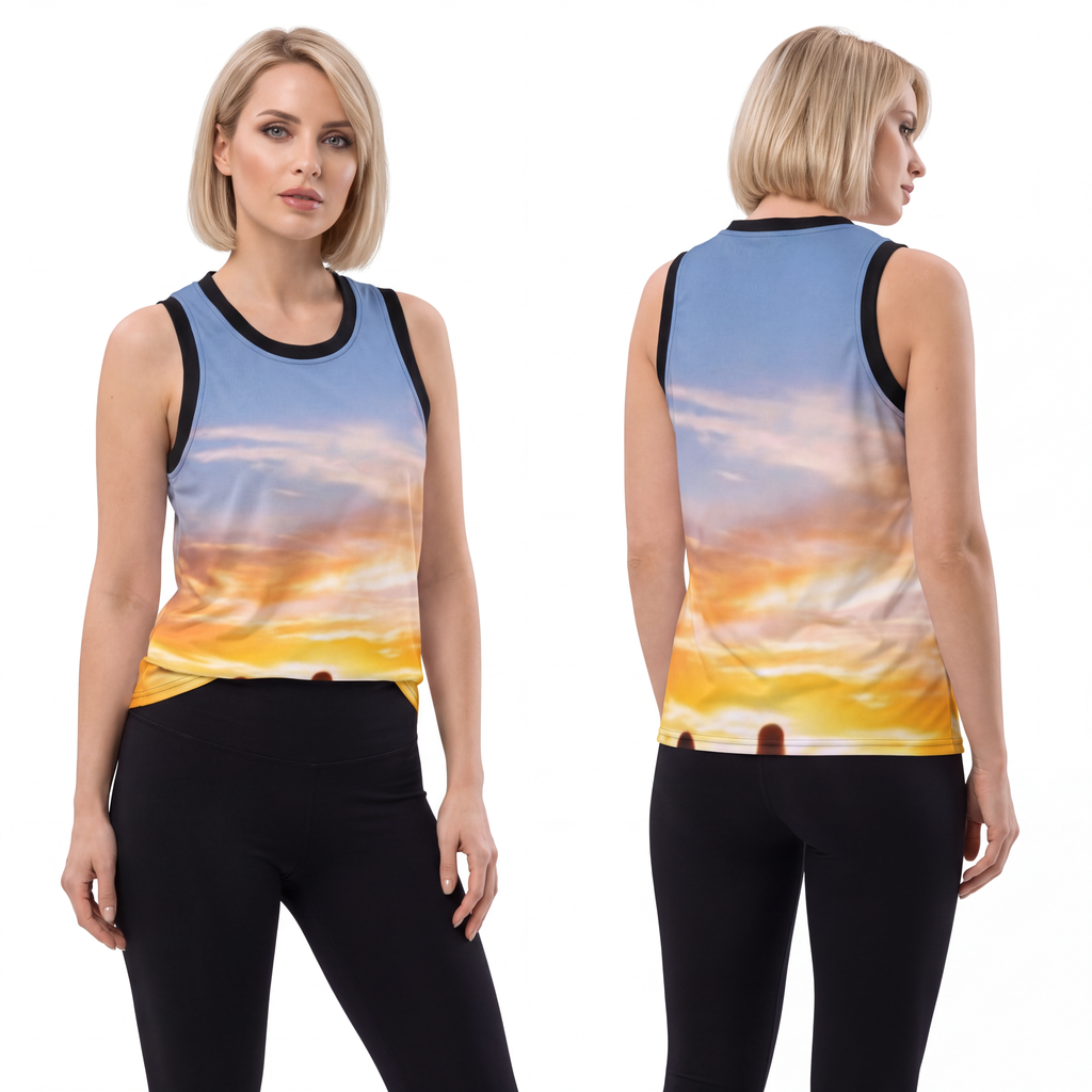 Basketball Jersey - Sunset Horizon | Echovira Gallery