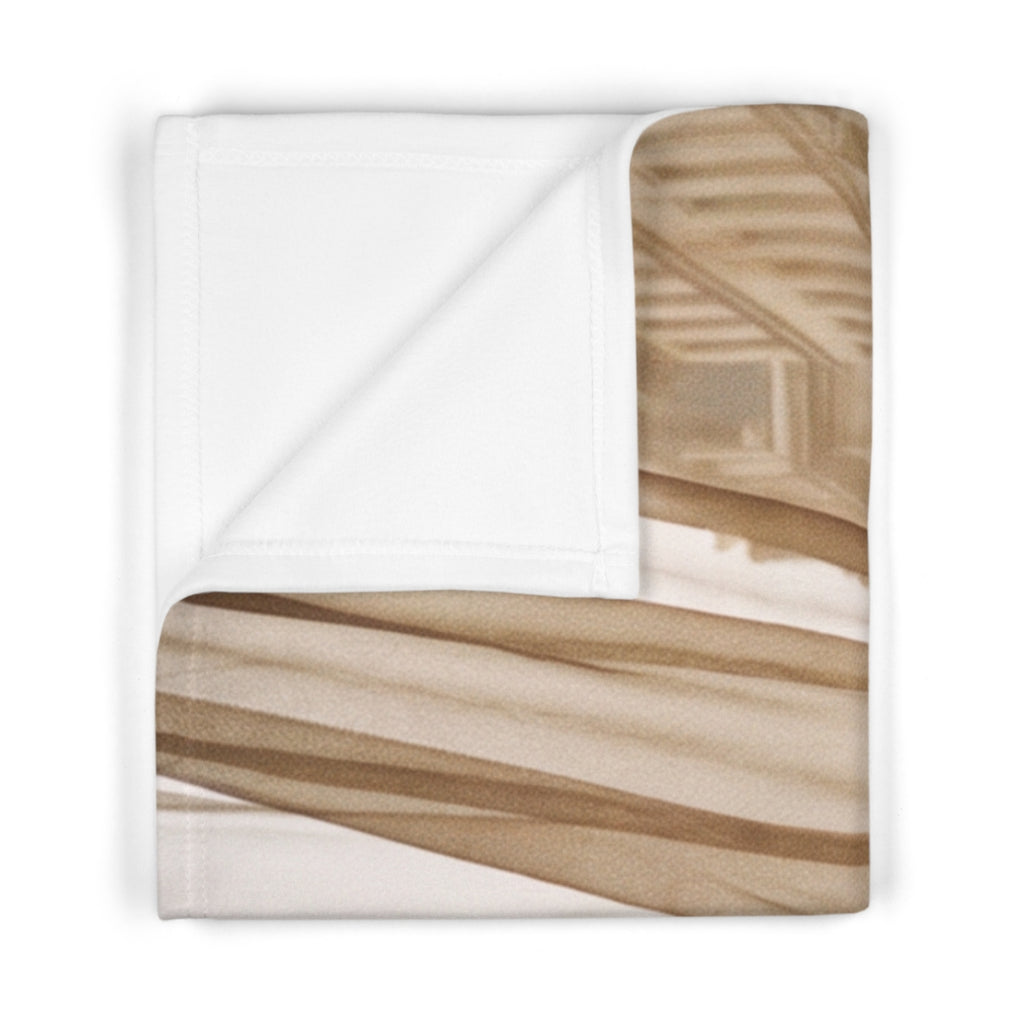 Autumn European Streetscape Fleece Baby Blanket