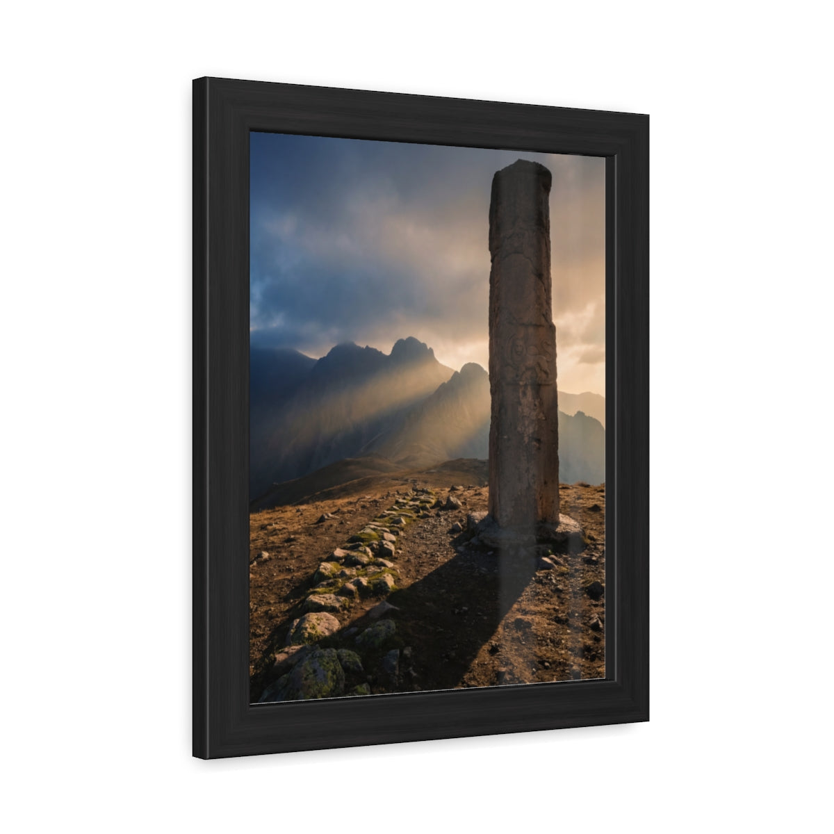 Framed Poster - Ancient Lion & Sun
