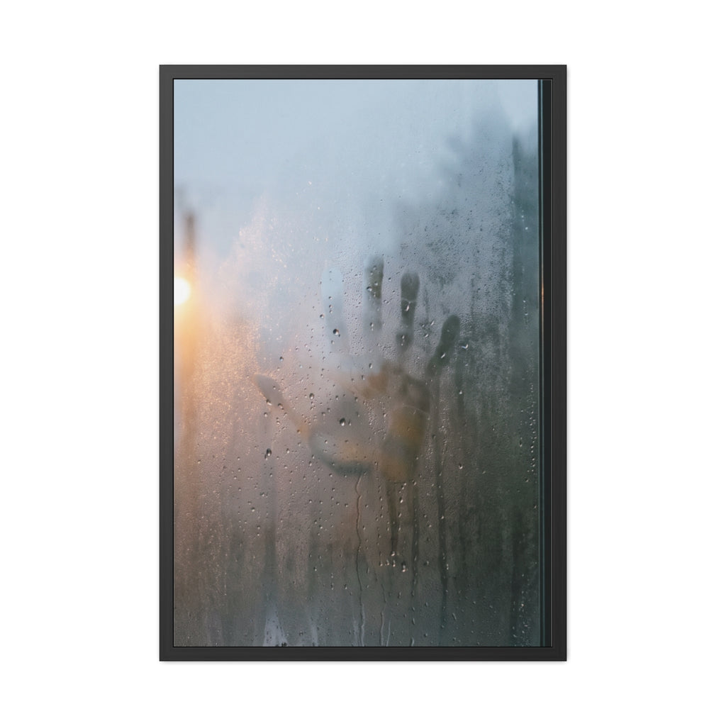 Framed Posters - Rainy Window Steamed Glass Mood Art —... |...