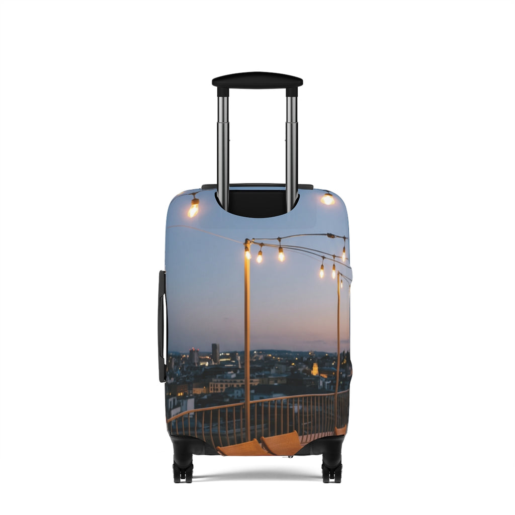 Luggage Cover - Twilight Rooftop Terrace Canvas Art |...