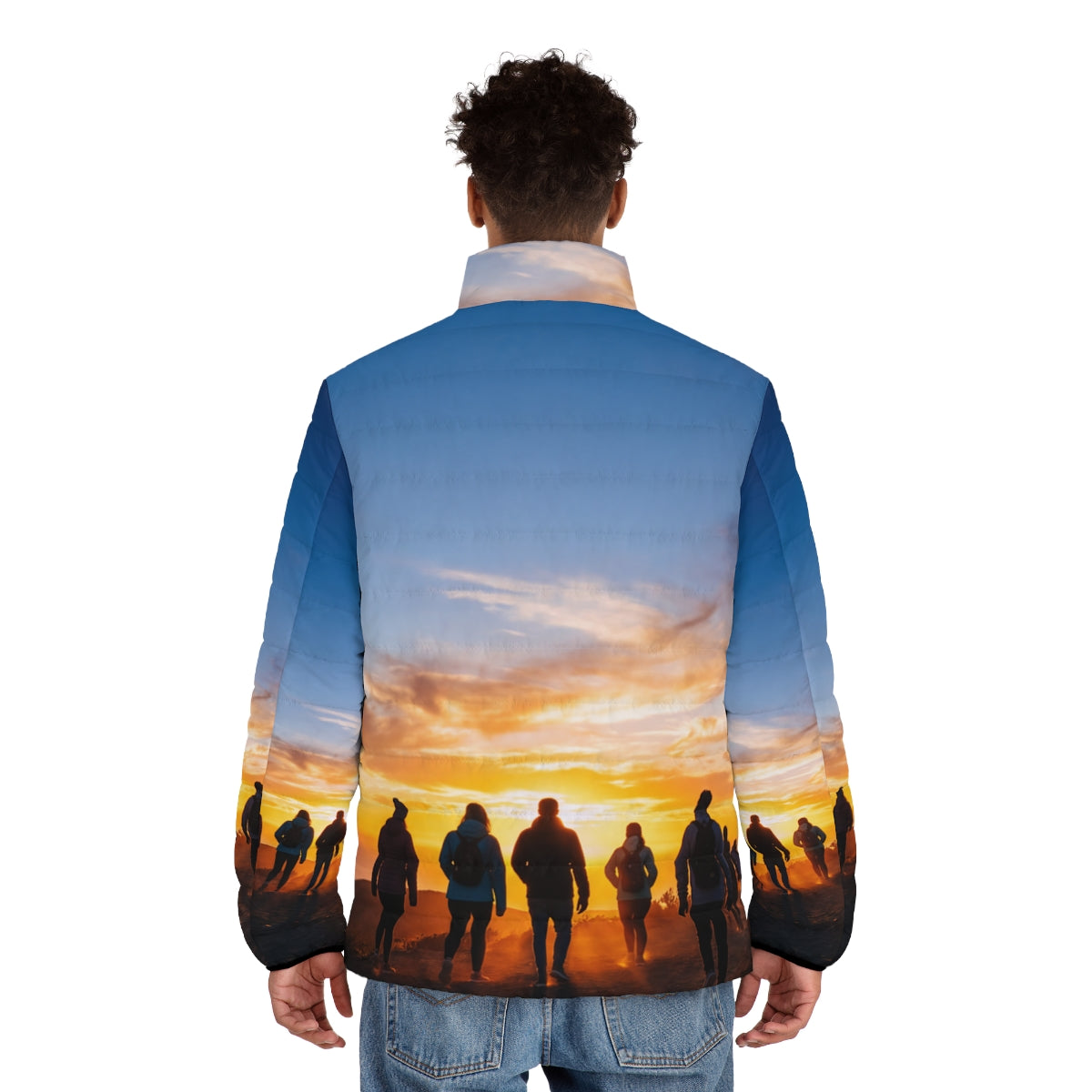 Men's Puffer Jacket - Golden Hiker Dawn