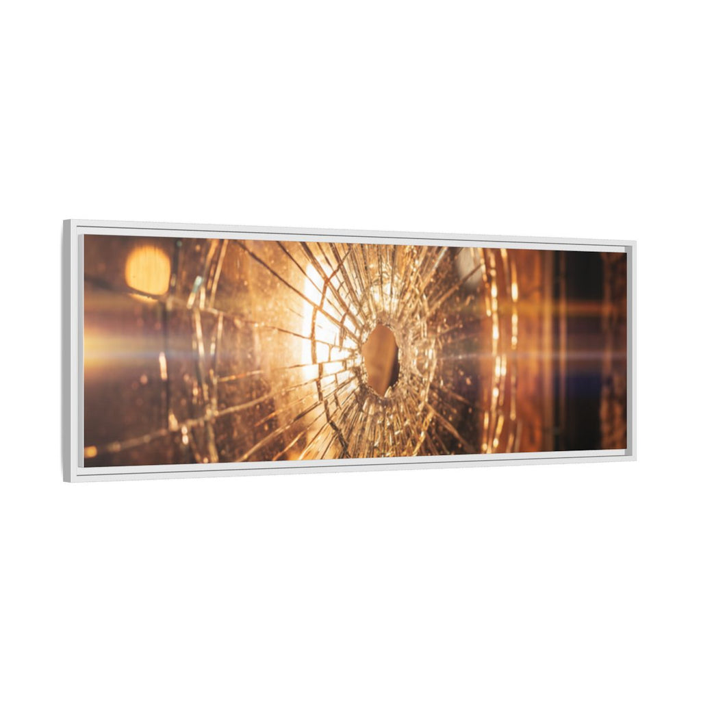 Framed Matte Canvas - Shattered Glass