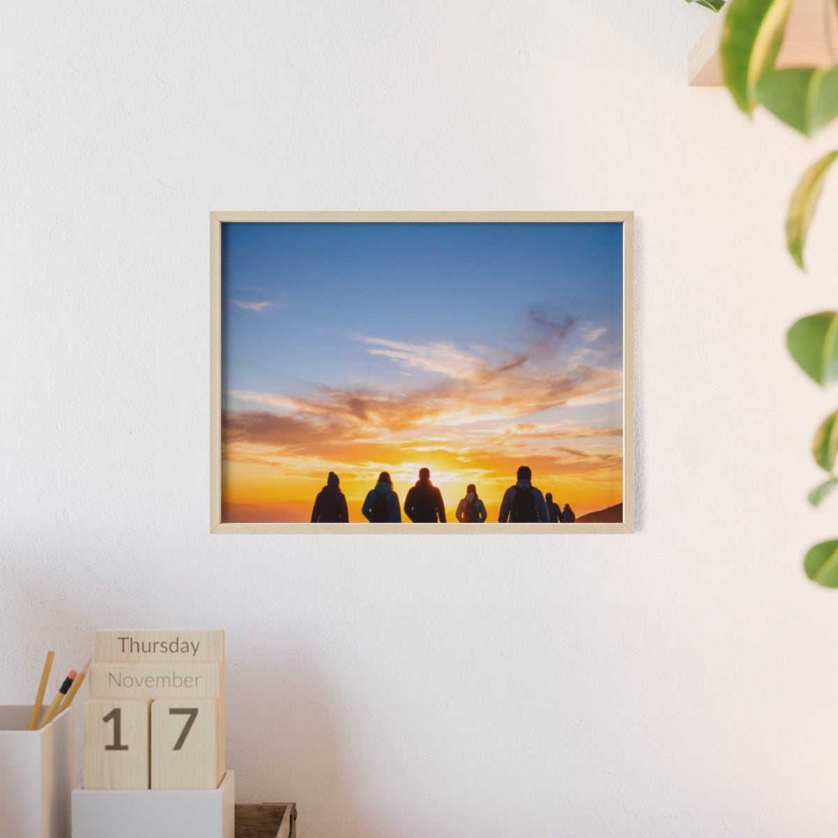 Posters with Wooden Frame - Sunrise Journey