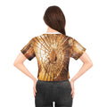 Crop Tee - Shattered Amber Glass Art | Echovira Gallery
