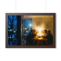 Framed Horizontal Poster - Twilight Gathering — Walnut... |...