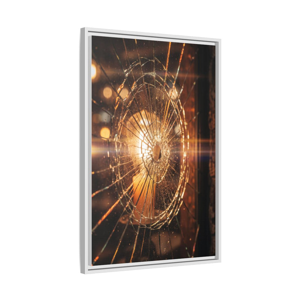 Framed Matte Canvas - Shattered Glass — White / 1.25"