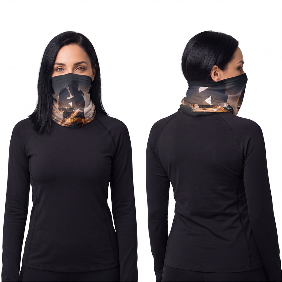 Lightweight Neck Gaiter - Midnight City lights