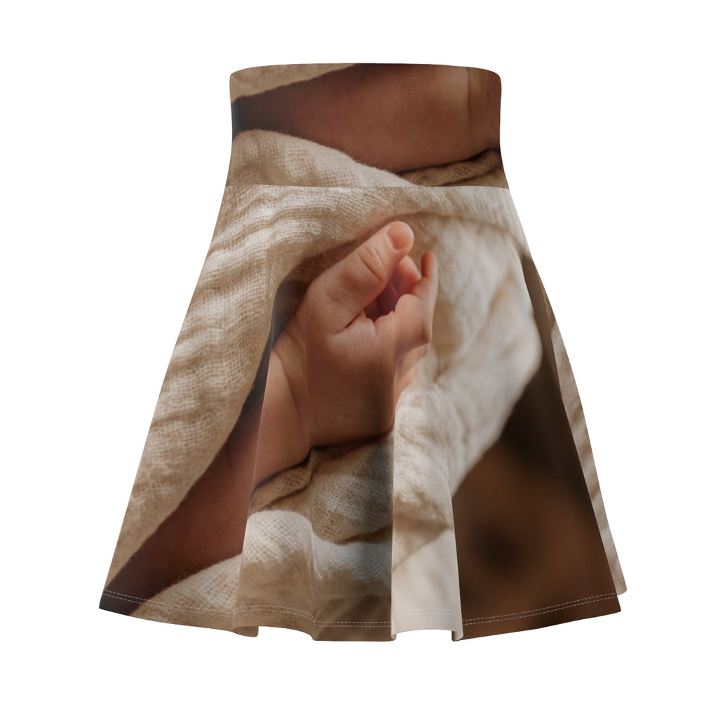 Women's Skater Skirt - Tender Newborn Hand in Soft Muslin......
