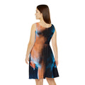 Women's Skater Dress - Neon Horizon Portrait | Echovira...