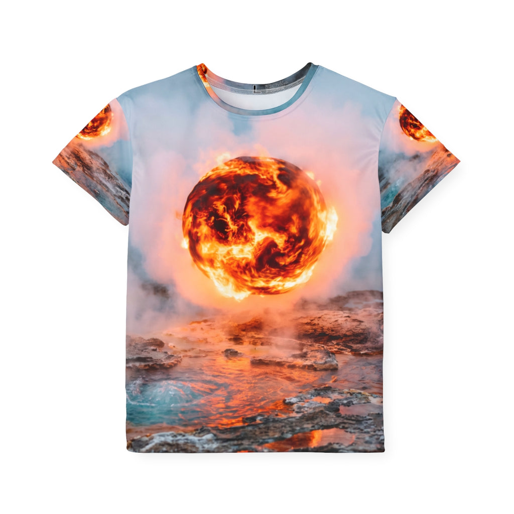 Kids Sports Jersey Fire Orb Geothermal Art