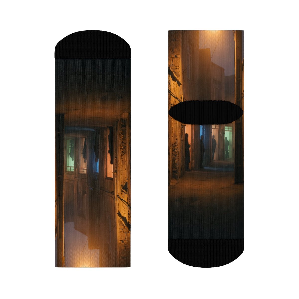 Crew Socks - Shadowed Alleyway Mystery Art Print | Echovira...