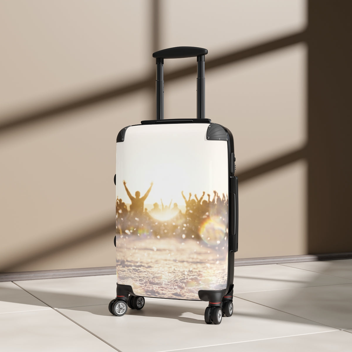 Golden Hour Crowd Winter Suitcase