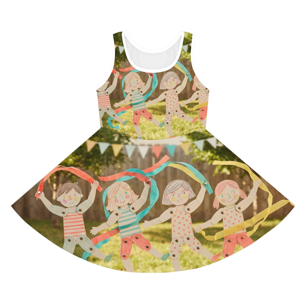 Girls' Sleeveless Sundress - Paper Garden Dancers... |...