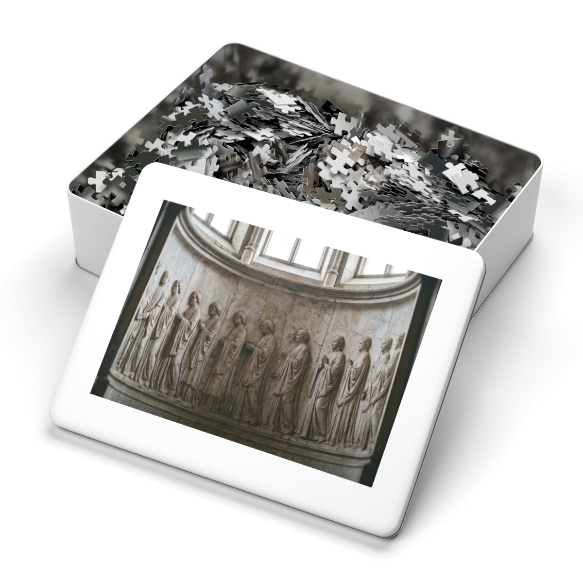 Jigsaw Puzzle with Tin - Gothic Frieze Procession Wall Decor...