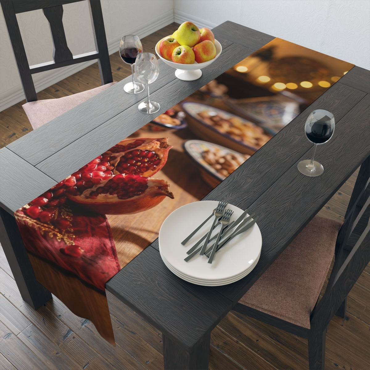 Table Runner - Velvet Night Oasis | Echovira Gallery