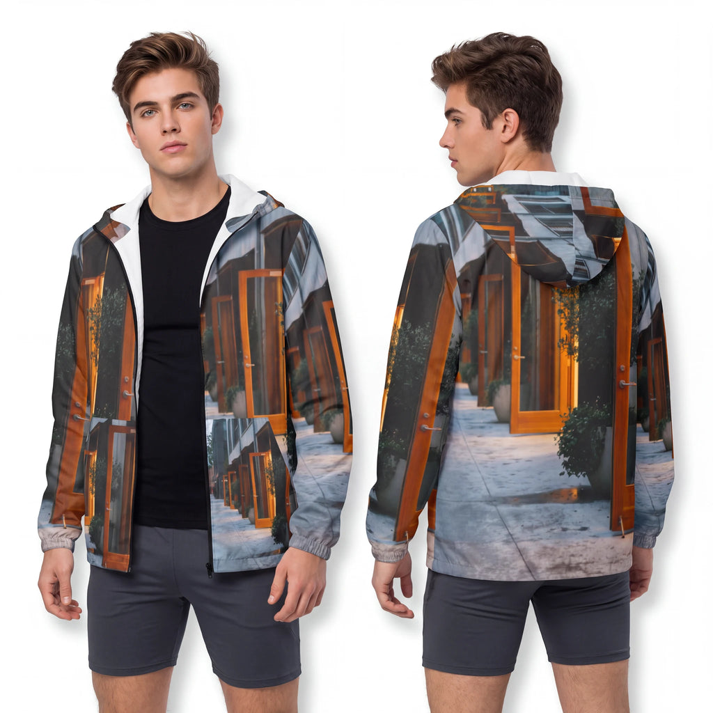 Men's Windbreaker Jacket - Twilight Walkway | Echovira...