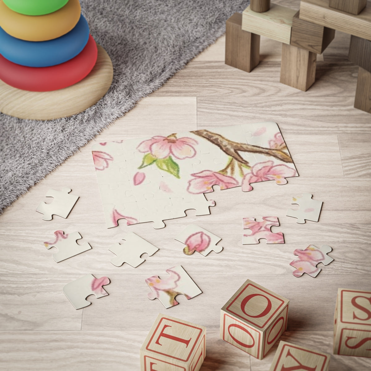 Kids' Puzzle, 30-Piece - Sakura Bloom Storybook Spring... |...