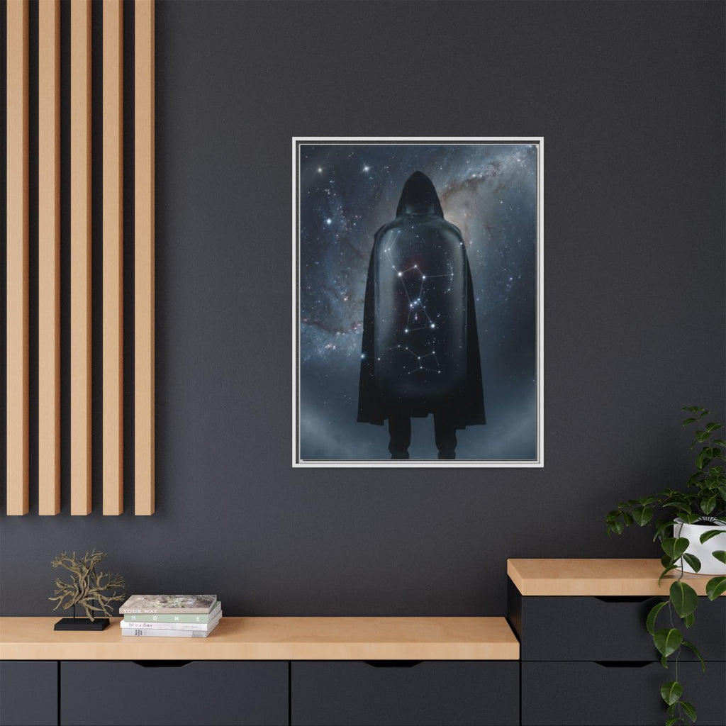 Framed Matte Canvas - Cosmic Sentinel — White / 1.25" (8×10...