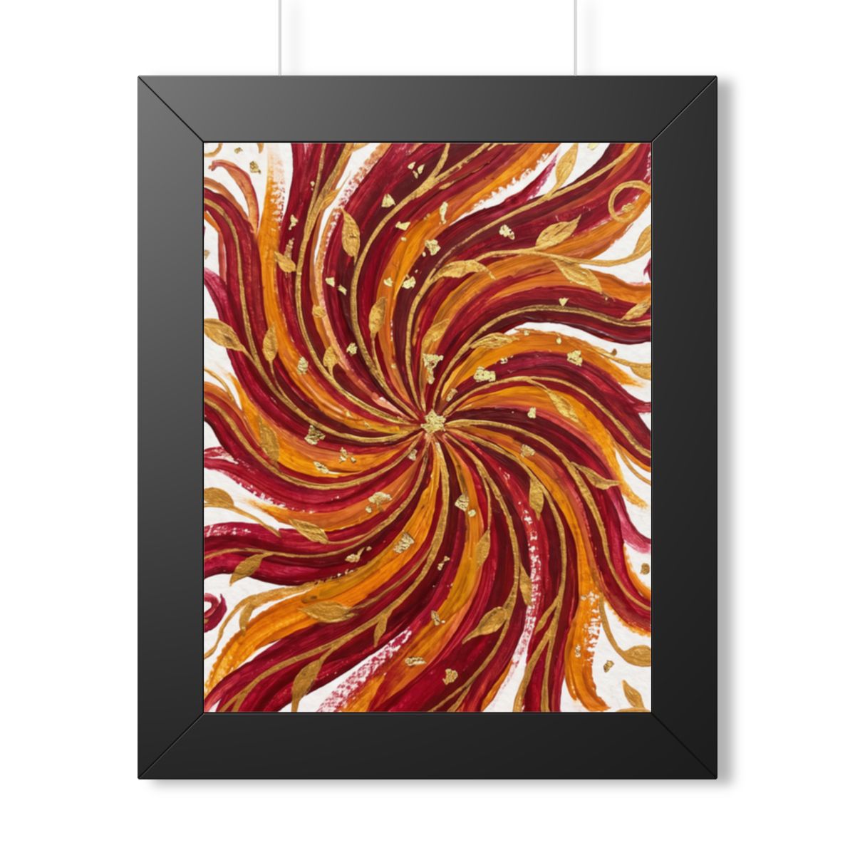 Framed Vertical Poster - Gilded Solstice Art — Black (11×14...