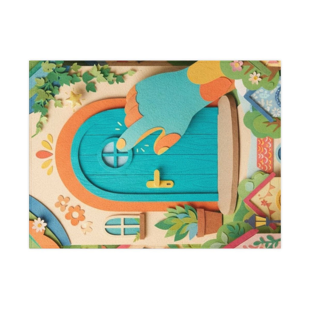 Toddler Blanket - Storybook Town | Echovira Gallery