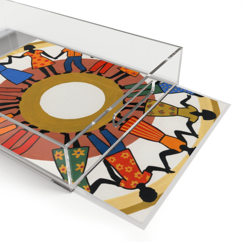 Acrylic Serving Tray - Unity Mandala Folk Art | Echovira...