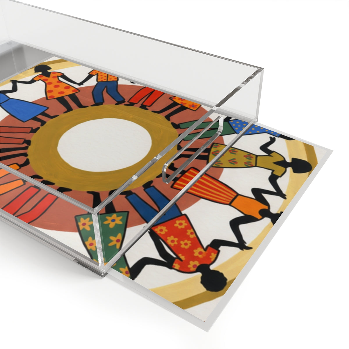 Acrylic Serving Tray - Unity Mandala Folk Art | Echovira...