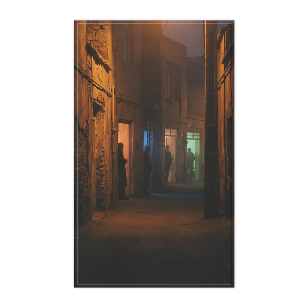 Tea Towels - Shadowed Alleyway Mystery Art Print | Echovira...