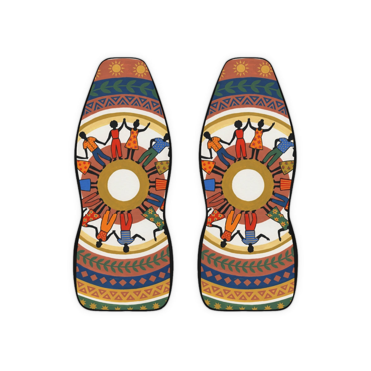 Car Seat Covers - Unity Mandala Folk Art | Echovira Gallery
