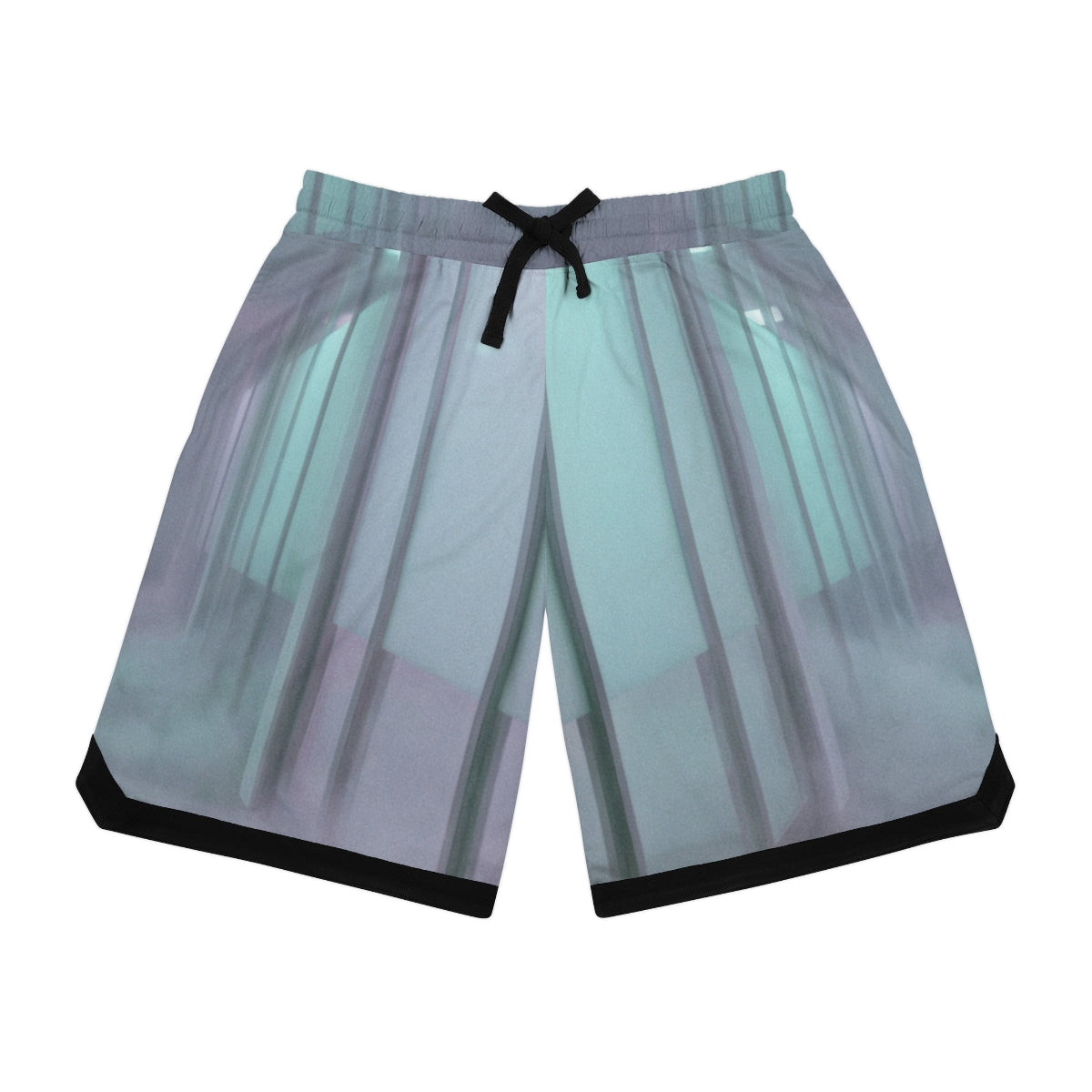 Basketball Rib Shorts - Liminal Corridor Fog Art Print |...
