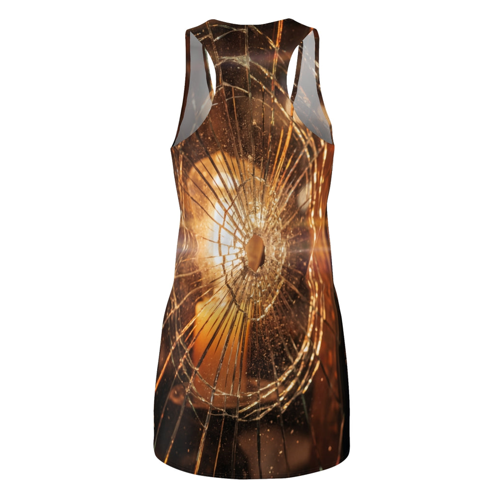 Women's Cut & Sew Racerback Dress - Shattered Glass Art... |...