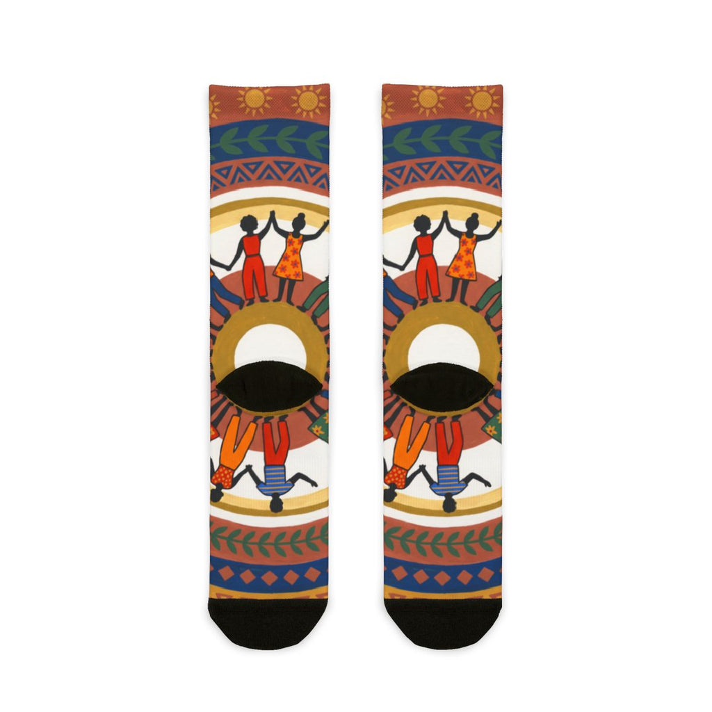 Sublimation Crew Socks - Unity Mandala Folk Art | Echovira...