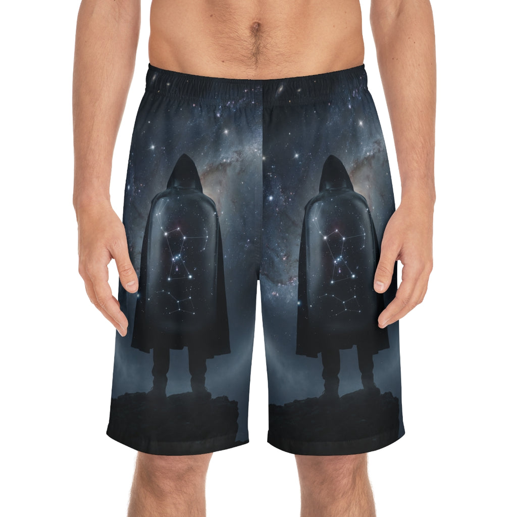 Men's Board Shorts with Orion Constellation Art