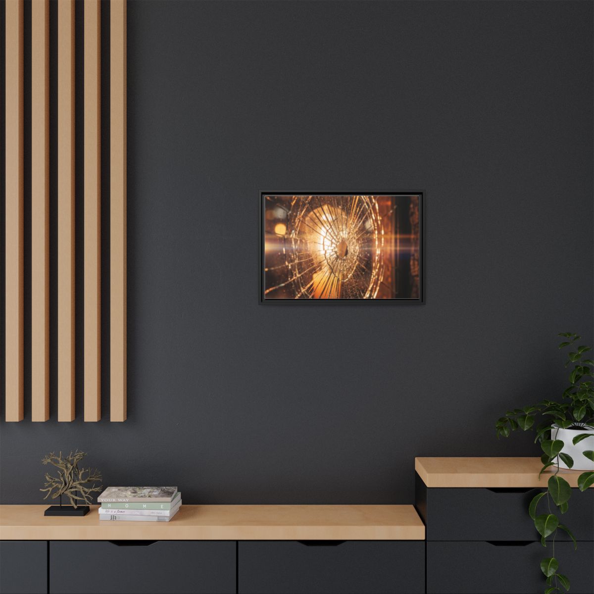 Framed Matte Canvas - Amber Glow — Black / 1.25"