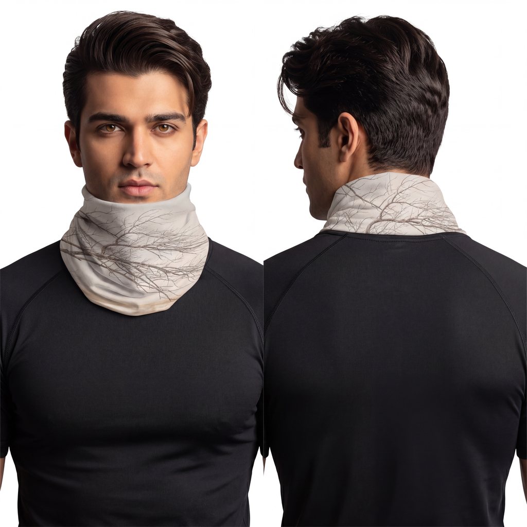 Men's Lightweight Neck Gaiter - Silent Branches Winter... |...