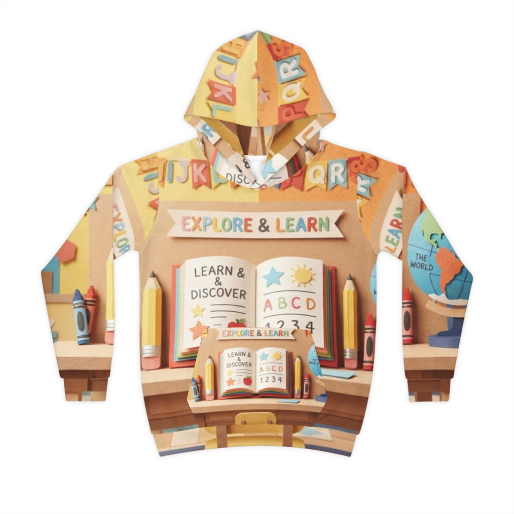 Children's Hoodie - Sunny Classroom Art | Echovira Gallery