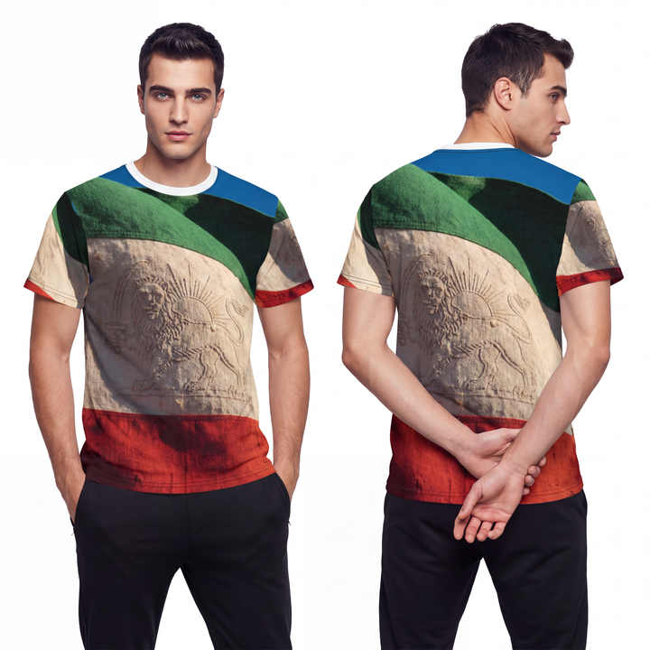 Men's Cut & Sew Tee - Vintage Lion Flag Tee