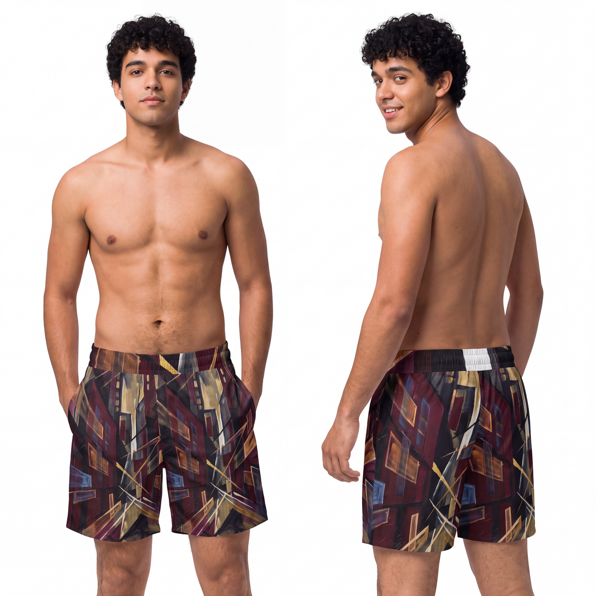 Men's Mid-Length Swim Shorts - Urban Tide | Echovira Gallery