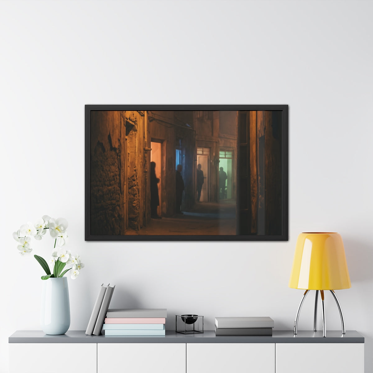 Framed Posters - Shadowed Alleyway Mystery Art Print —... |...
