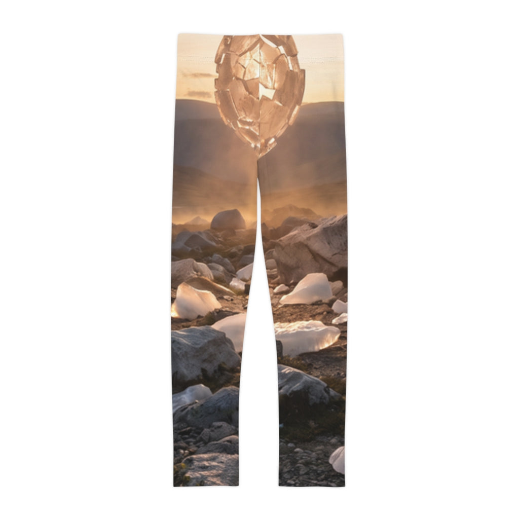 Kids Leggings with Surreal Floating Ice Sphere