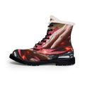 Women's Boots with Crimson Charcoal Still Life