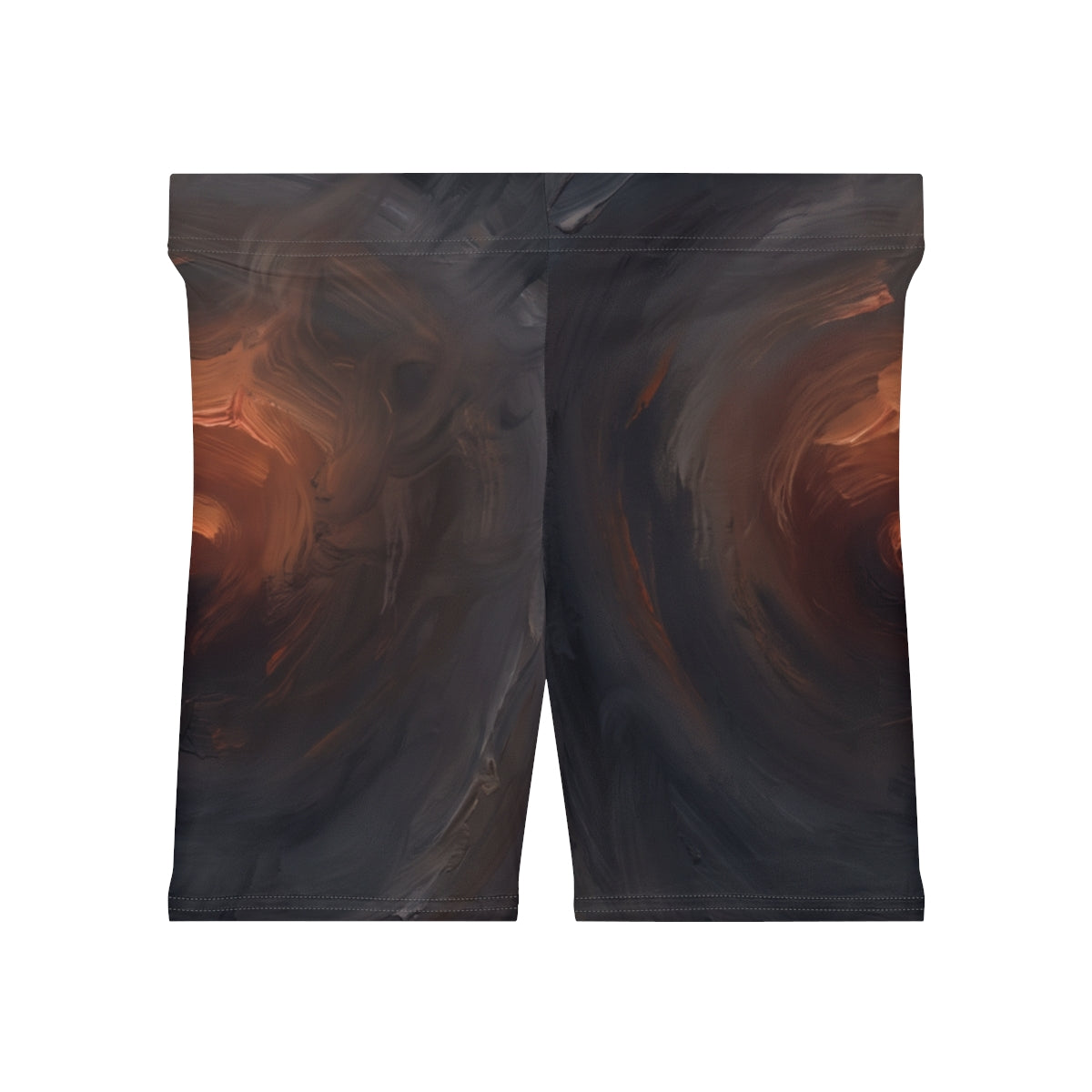 Women's Biker Shorts - Abyssal Ember | Echovira Gallery