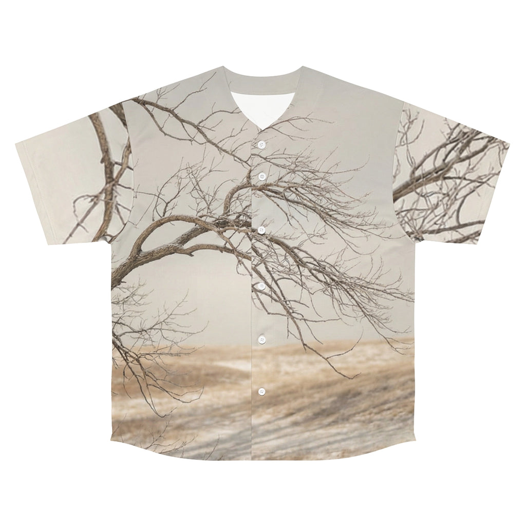 Men's Baseball Jersey - Winter Branch Solitude Landscape |...