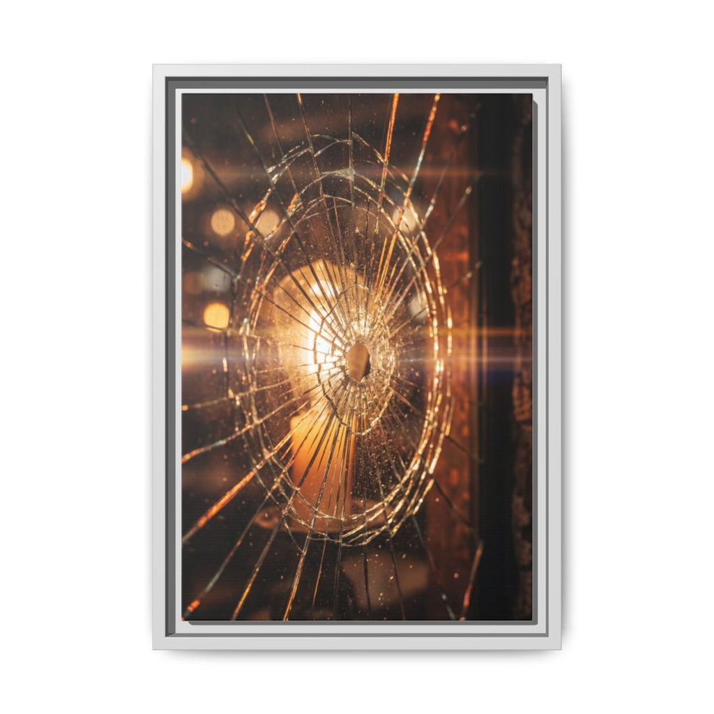 Framed Matte Canvas - Shattered Glass