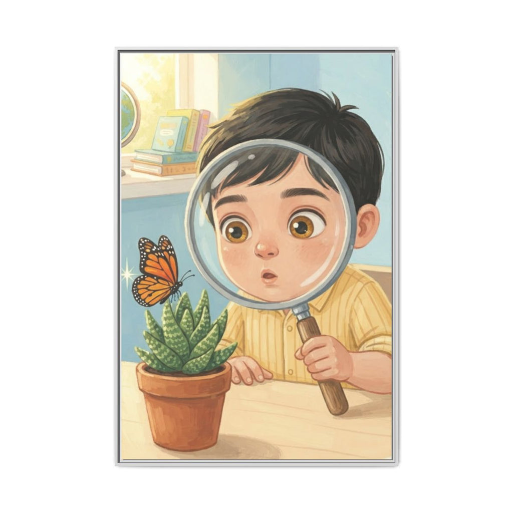 Matte Canvas Framed - Curious Naturalist — White / 1.25"......